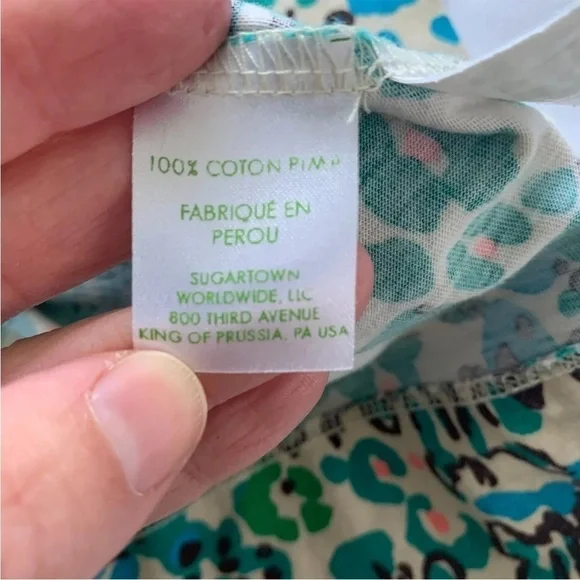 Lilly Pulitzer Teal Aqua Cream Corine Dress Sea Oat Everglades - Picture 10 of 14